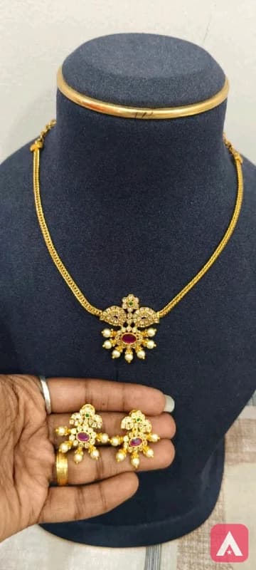 simple necklace earring