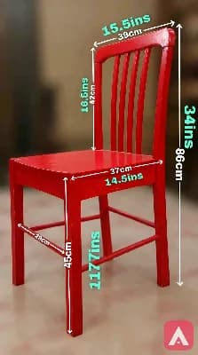 Red Wooden Chair – Strong, Stylish & Ready to Use!
