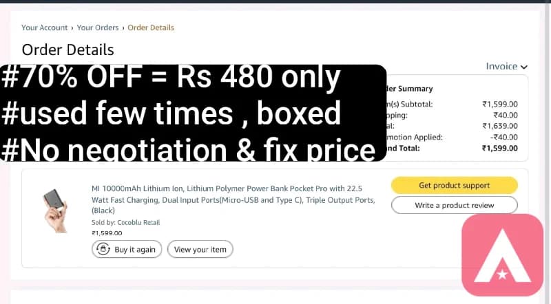 Mi compact 10000mah power bank with box