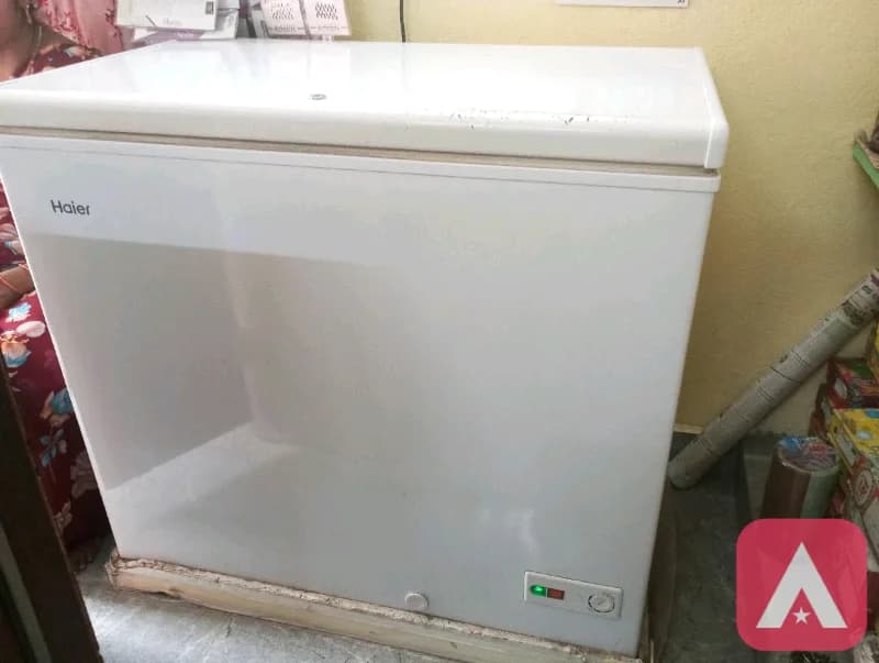 Haier double door ice cream fridge