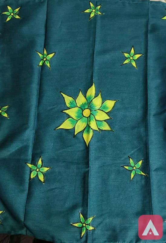 fabric painting sarees and scarfs, hankeys