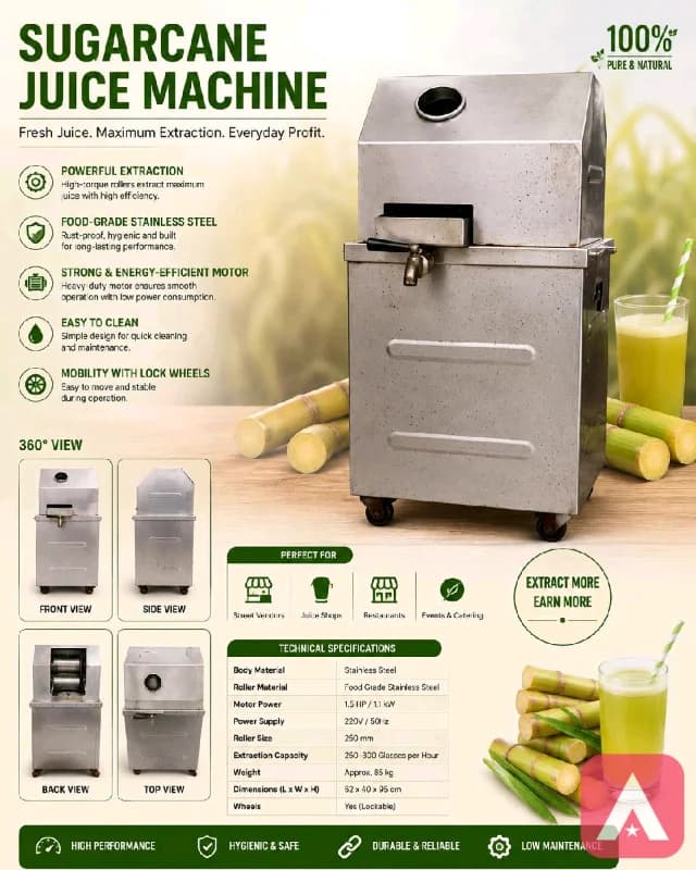 Sugarcane Juice Machine