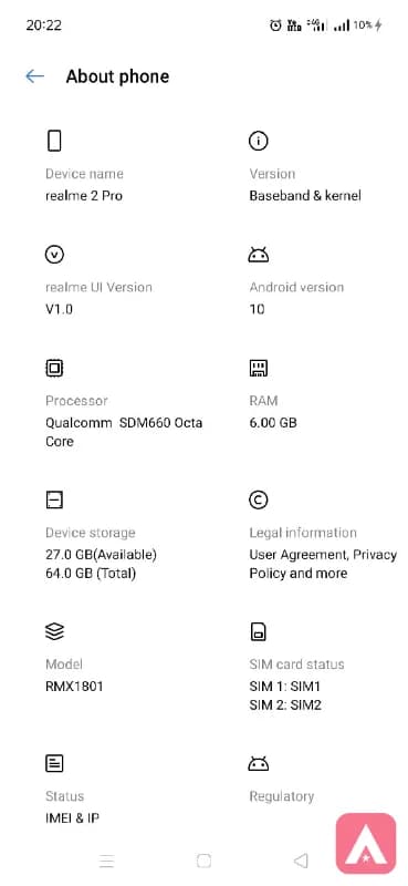 realme 2pro 6gb ram 64