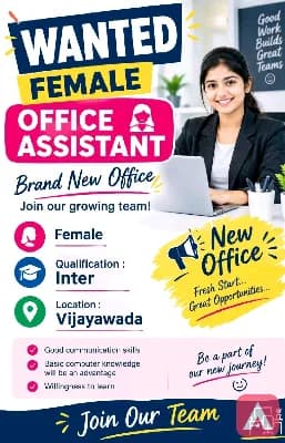 wanted Female office assistant