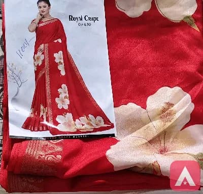 pure royal crape saree