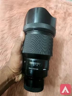 sigma 85mm 1.4 dg art lens wood caps uv filter