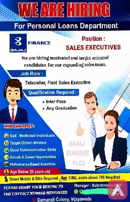 sales officer in BAJAJ finance