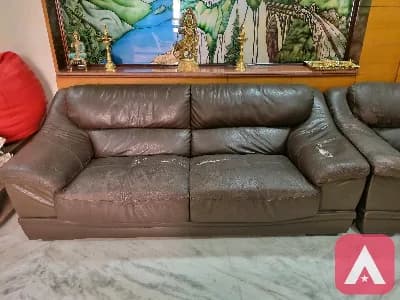 modern semi leather 3+2+1 seater sofa
