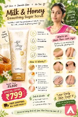 milk and honey scrubber